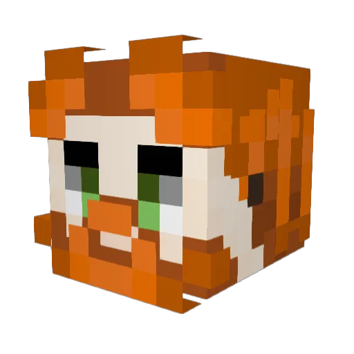 xSheke Minecraft avatar head, 3D render