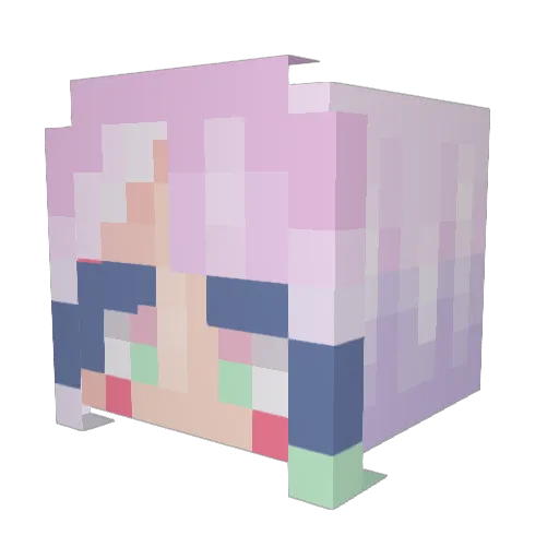 xShikimori_ Minecraft avatar head, 3D render