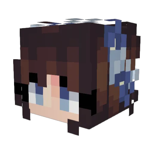 xShirone Minecraft avatar head, 3D render
