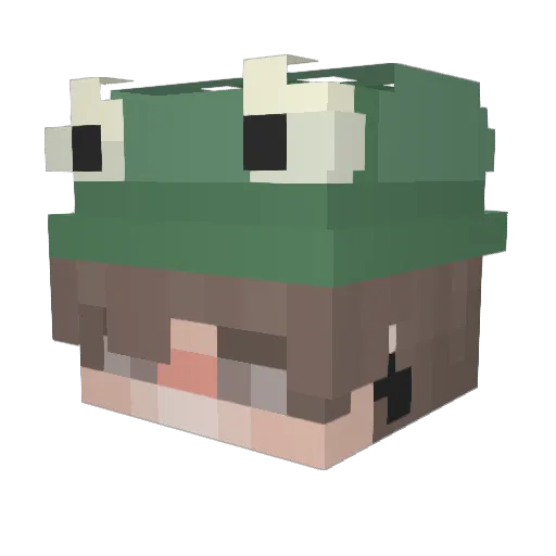 xShouko Minecraft avatar head, 3D render