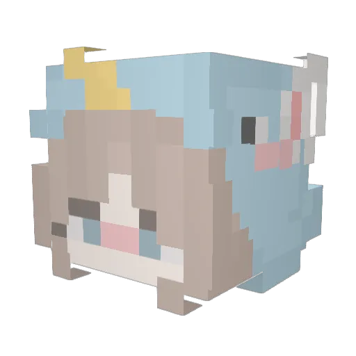 xShouq Minecraft avatar head, 3D render