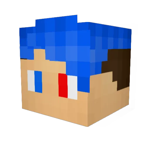 xSic Minecraft avatar head, 3D render