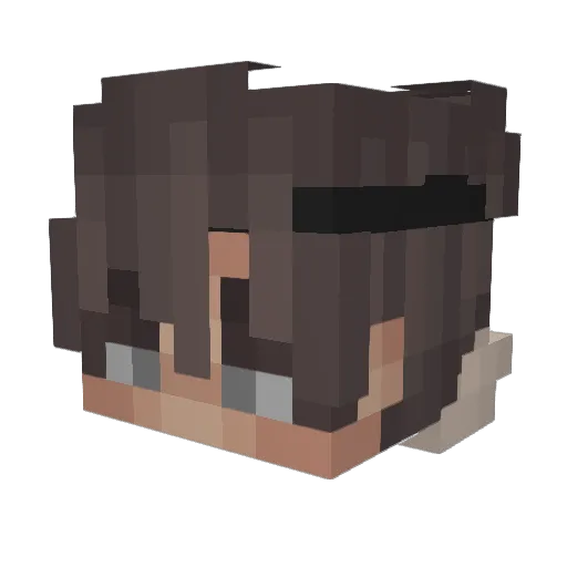 xSkyrow Minecraft avatar head, 3D render