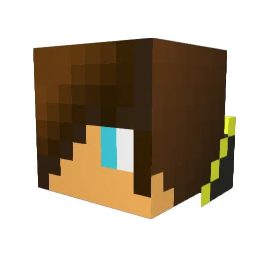 xSlySlyx Minecraft avatar head, 3D render