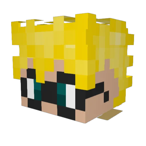 xSparkleBacon Minecraft avatar head, 3D render