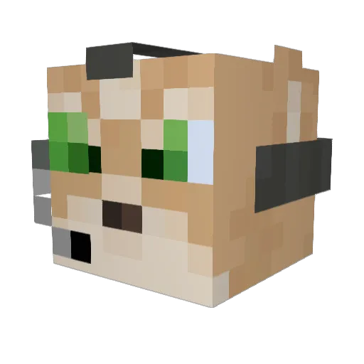 xStaark Minecraft avatar head, 3D render