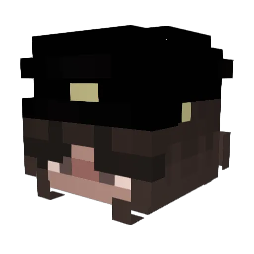 xStasieQ Minecraft avatar head, 3D render