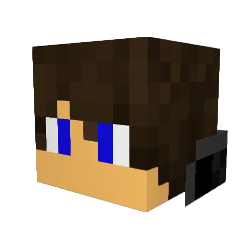 xSteeve Minecraft avatar head, 3D render