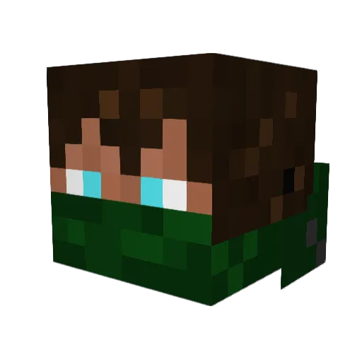 xStem54x Minecraft avatar head, 3D render
