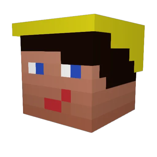 xStexix Minecraft avatar head, 3D render