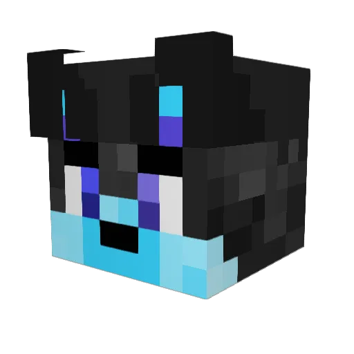 xStormWolf Minecraft avatar head, 3D render