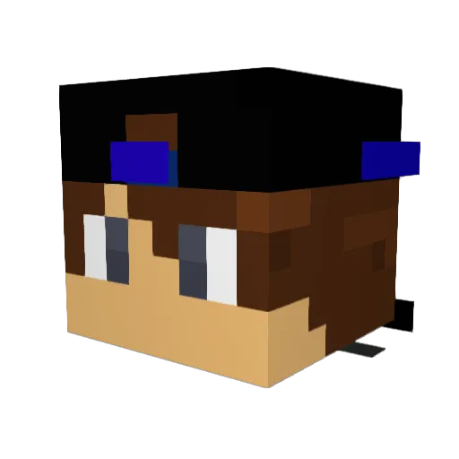 xStreamMCplayer Minecraft avatar head, 3D render