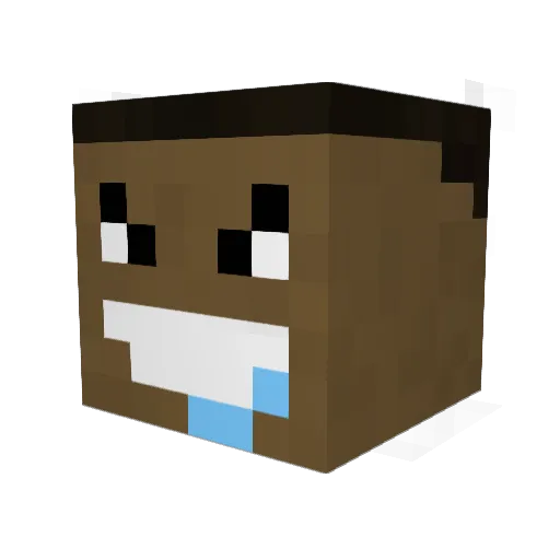 xStunder Minecraft avatar head, 3D render