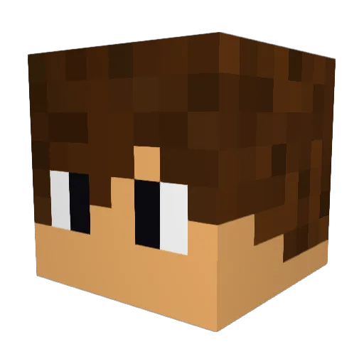 xSv3n Minecraft avatar head, 3D render