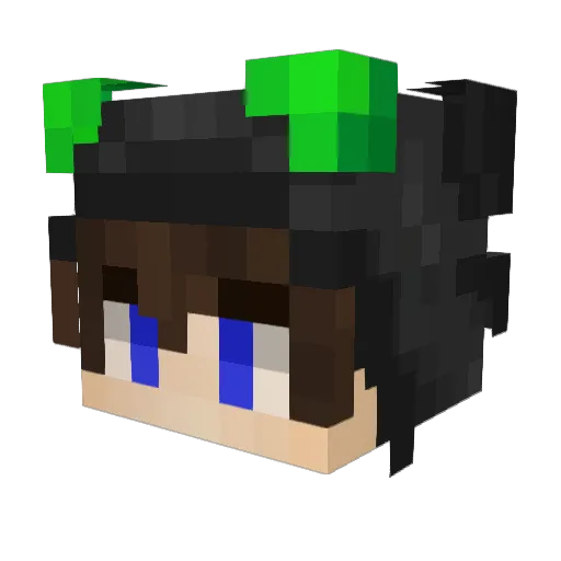 xSzczerbatek Minecraft avatar head, 3D render