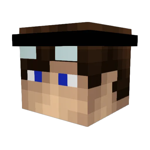 xTaZaaaa Minecraft avatar head, 3D render