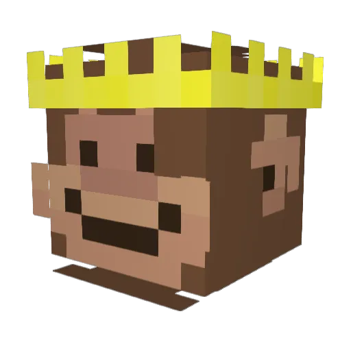 xTaco_chan Minecraft avatar head, 3D render