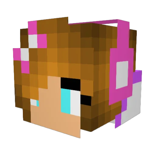 xTamx Minecraft avatar head, 3D render