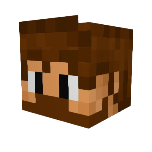 xTboyx Minecraft avatar head, 3D render