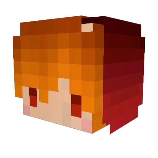 xTbsL Minecraft avatar head, 3D render