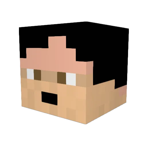 xTeddyBeer Minecraft avatar head, 3D render
