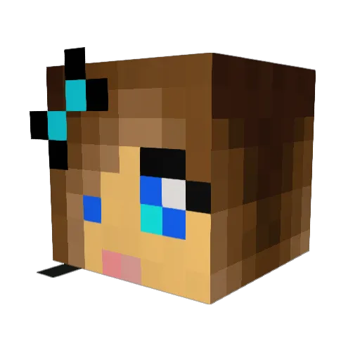 xTegZx Minecraft avatar head, 3D render