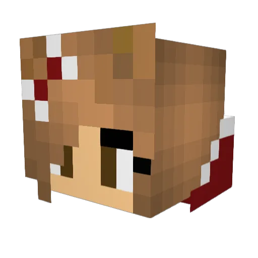 xTerapix Minecraft avatar head, 3D render