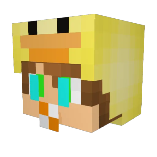 xTerror Minecraft avatar head, 3D render