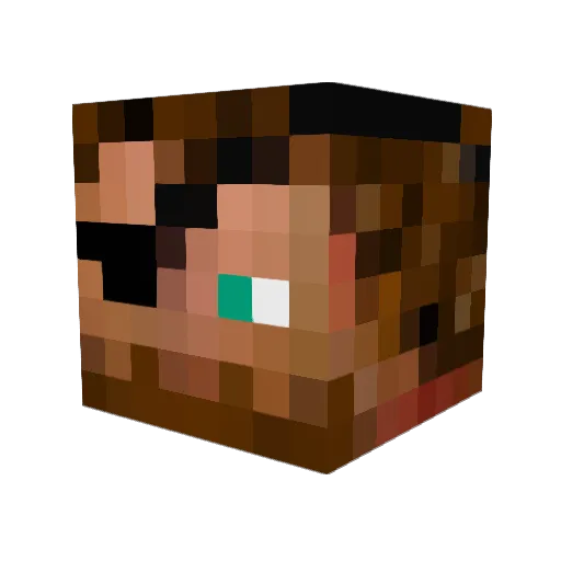 xThanos Minecraft avatar head, 3D render