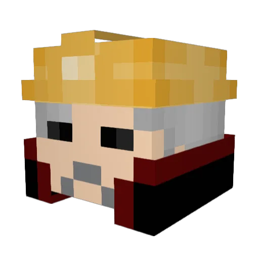 xTheCrazy01 Minecraft avatar head, 3D render