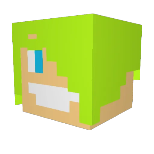 xTheHeroXx Minecraft avatar head, 3D render