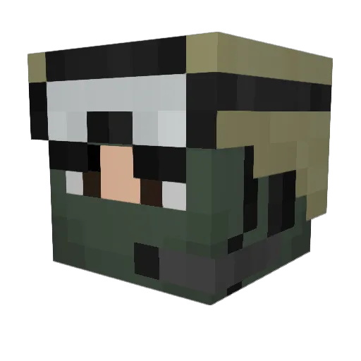 xTheHunt Minecraft avatar head, 3D render