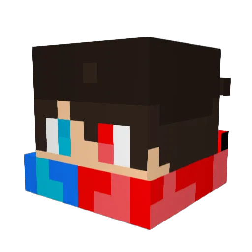 xThigers Minecraft avatar head, 3D render