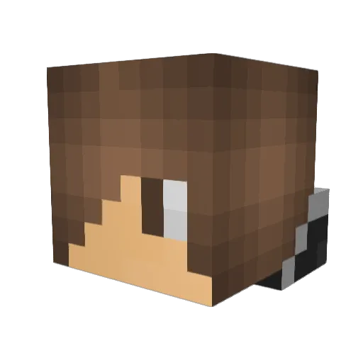 xThoMaZz Minecraft avatar head, 3D render