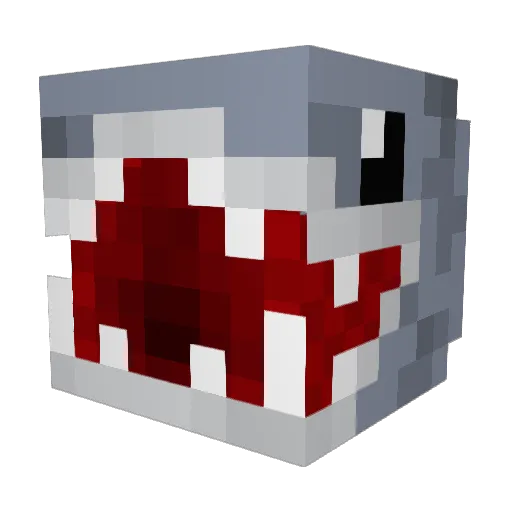 xTiburon Minecraft avatar head, 3D render