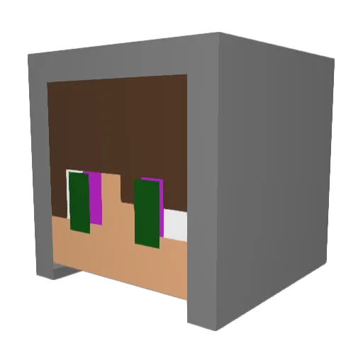 xTiosx Minecraft avatar head, 3D render