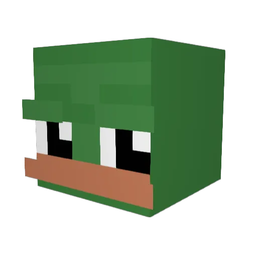 xToadussyx Minecraft avatar head, 3D render