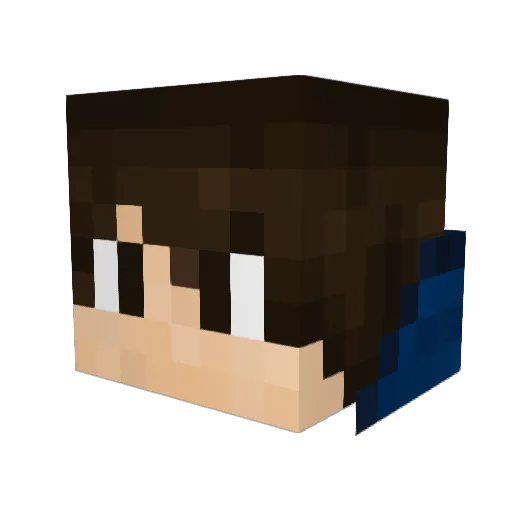 xTobyR Minecraft avatar head, 3D render