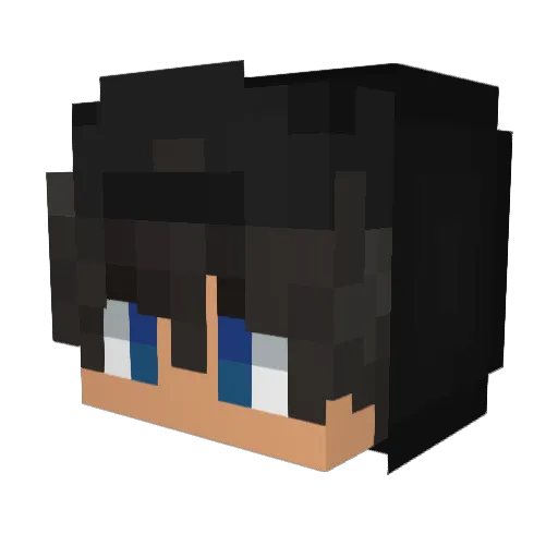 xTokio Minecraft avatar head, 3D render