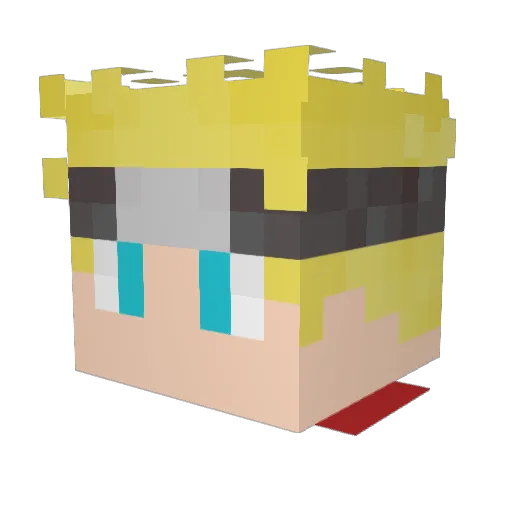 xToya Minecraft avatar head, 3D render