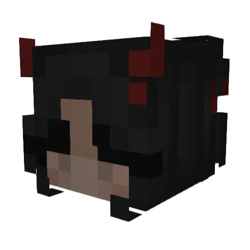 xTqshi Minecraft avatar head, 3D render