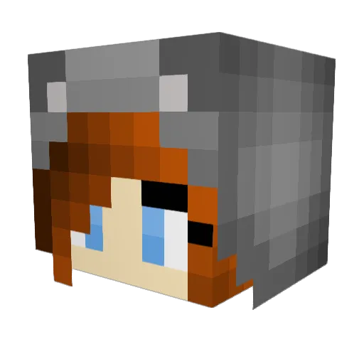 xTrashPandax Minecraft avatar head, 3D render