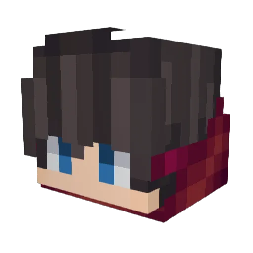 xTrident Minecraft avatar head, 3D render
