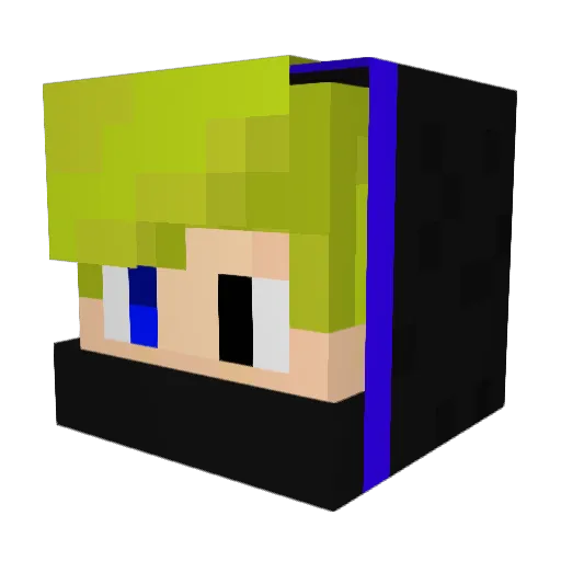 xTrueBlue Minecraft avatar head, 3D render