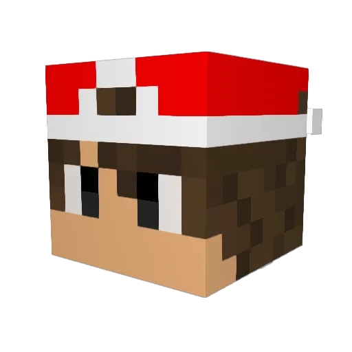 xTsukimoto Minecraft avatar head, 3D render