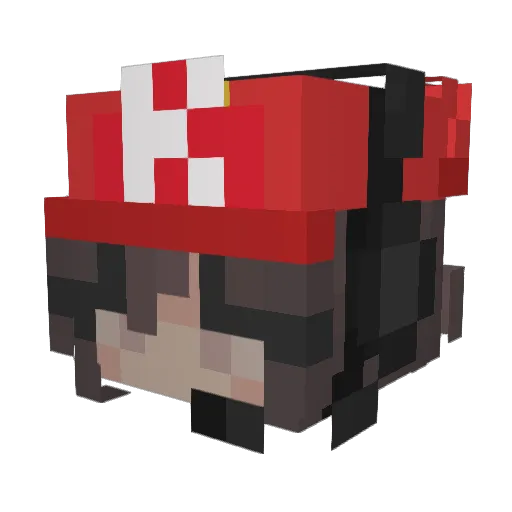 xTsury Minecraft avatar head, 3D render