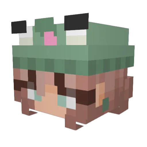 xTuniax Minecraft avatar head, 3D render