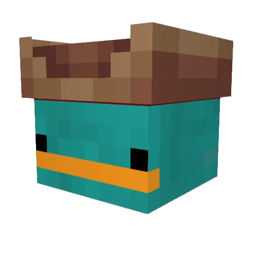 xTurboo Minecraft avatar head, 3D render