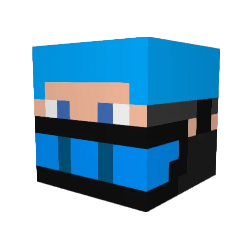 xTwistNinja Minecraft avatar head, 3D render