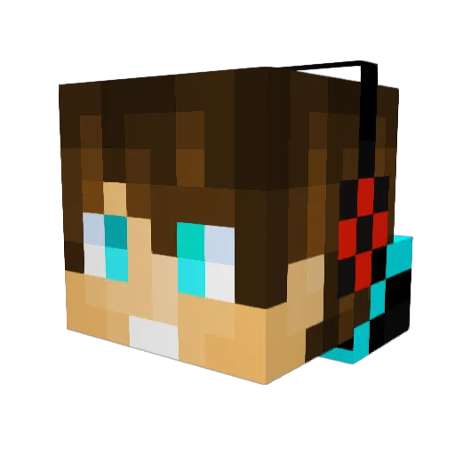 xTxmex Minecraft avatar head, 3D render